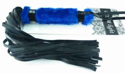 Нежная плеть с синим мехом BDSM Light - 43 см. - БДСМ Арсенал - купить с доставкой в Волгограде