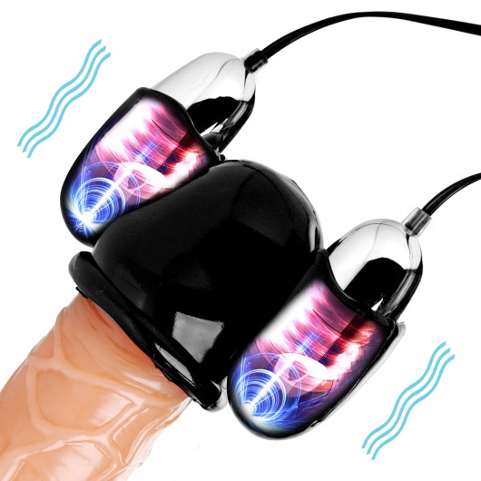 Черная стимулирующая насадка для головки полового члена Multi Speed Vibrating Penis Head Teaser - XR Brands - в Волгограде купить с доставкой