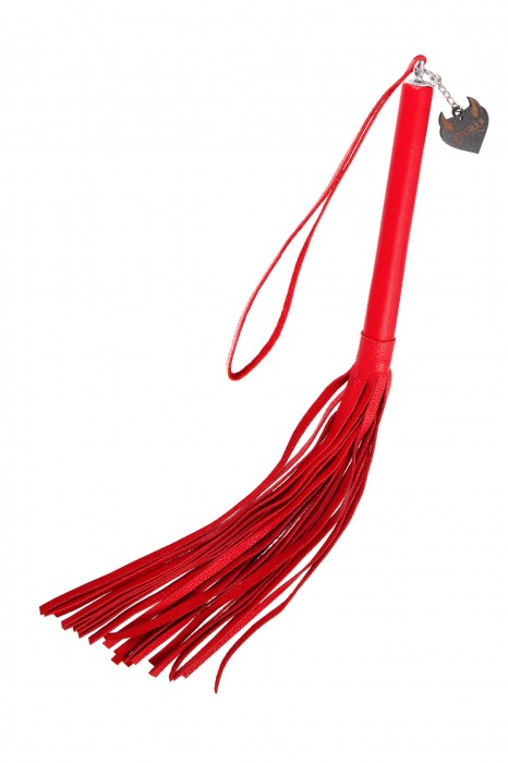 Красная кожаная плеть с петлёй - 50 см. - Pecado - купить с доставкой в Волгограде