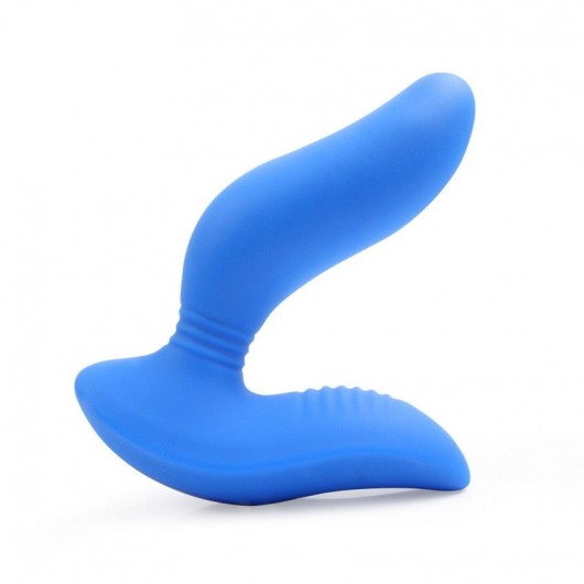 Синий вибромассажер простаты 3,5’’ Curve P-spot Massager - 12 см. - Erokay - в Волгограде купить с доставкой