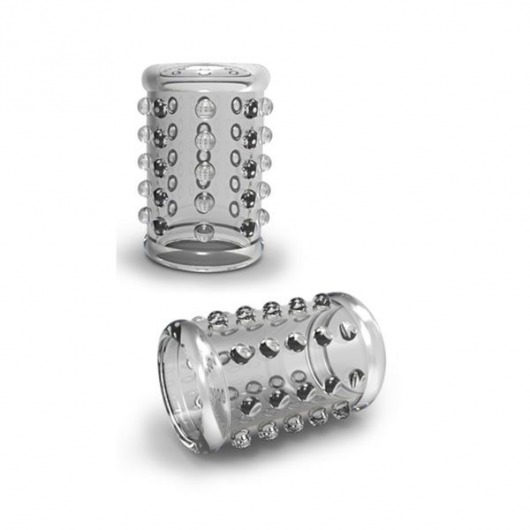 Прозрачная насадка на пенис с шишечками STAY HARD COCK SLEEVE 02 CLEAR - Blush Novelties - в Волгограде купить с доставкой