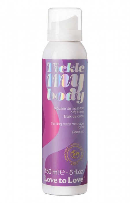 Массажная хрустящая пенка Tickle My Body Coconut с ароматом кокоса - 150 мл. - Love to Love - купить с доставкой в Волгограде