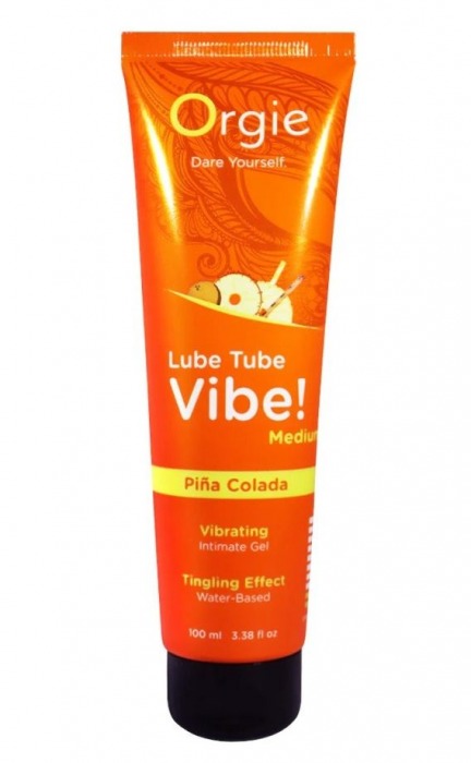 Гель с эффектом вибрации Lube Tube Vibe Medium Pina Colada - 100 мл. - ORGIE - купить с доставкой в Волгограде