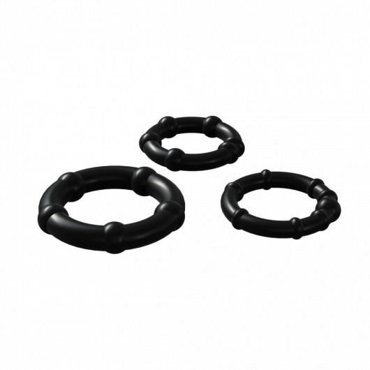 Набор из 3 черных эрекционных колец Babooom Ring Set - Adrien Lastic - в Волгограде купить с доставкой