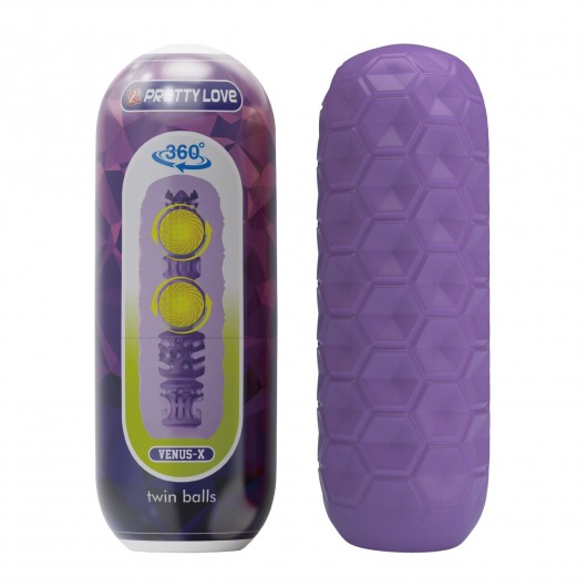 Фиолетовый мастурбатор Venus-X Twin balls - Baile - в Волгограде купить с доставкой