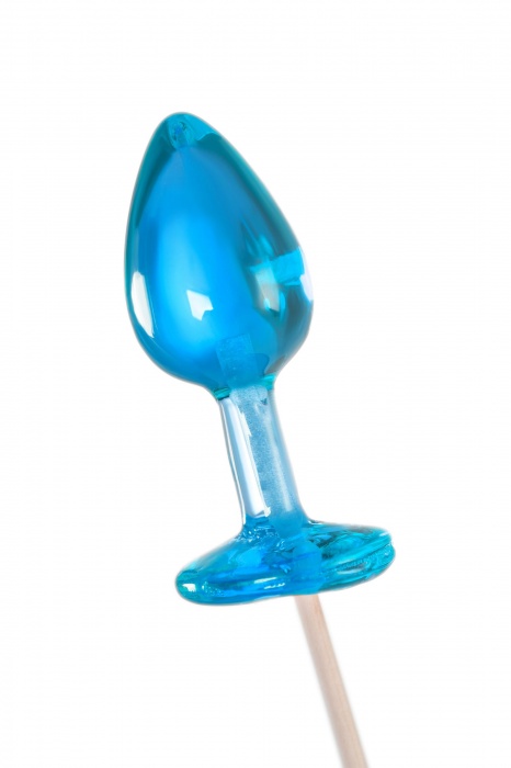 Голубой леденец в форме анальной пробки со вкусом блю кюрасао - 29 гр. - Sosuчki - купить с доставкой в Волгограде