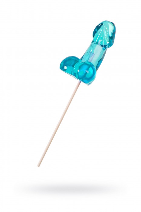 Голубой леденец в форме члена со вкусом блю кюрасао - 80 гр. - Sosuчki - купить с доставкой в Волгограде