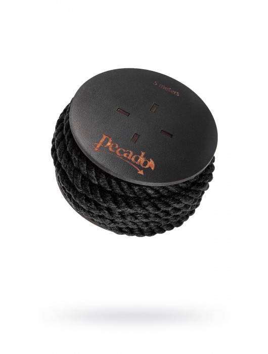 Черная веревка для шибари на катушке - 5 м. - Pecado - купить с доставкой в Волгограде