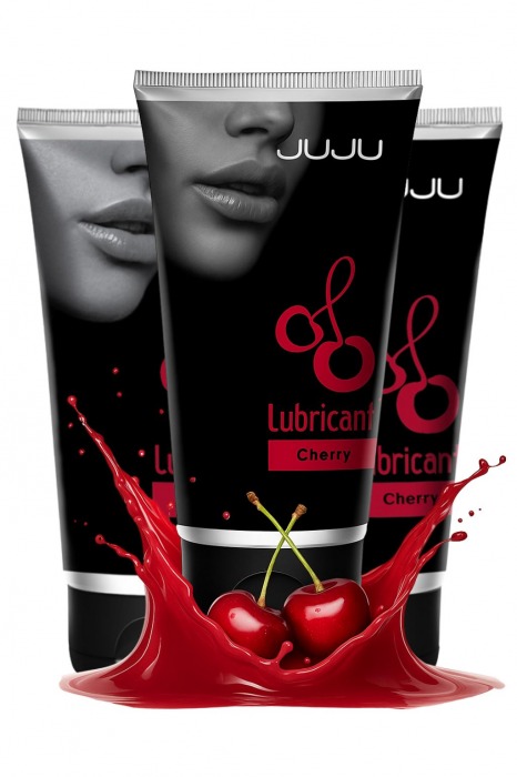 Набор из 3 съедобных лубрикантов JUJU со вкусом вишни - JuJu - купить с доставкой в Волгограде