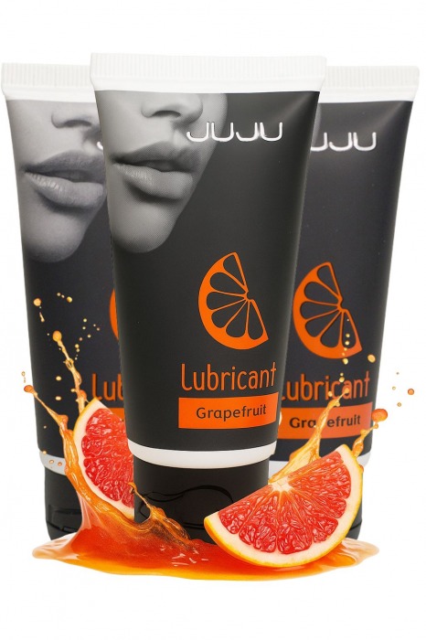 Набор из 3 съедобных лубрикантов JUJU со вкусом грейпфрута - JuJu - купить с доставкой в Волгограде