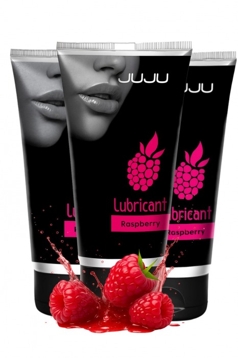 Набор из 3 съедобных лубрикантов JUJU со вкусом малины - JuJu - купить с доставкой в Волгограде
