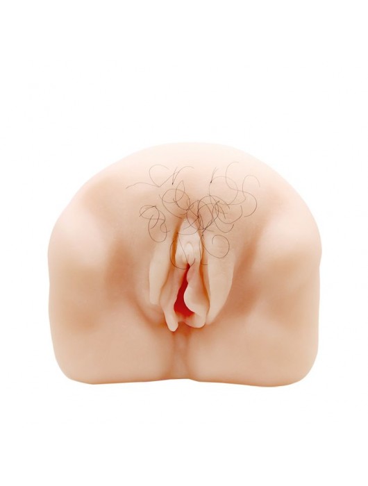 Телесный мастурбатор-вагина с оволосением и вибрацией - Baile - в Волгограде купить с доставкой