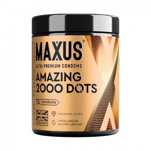 Точечные презервативы MAXUS 2000 Amazing Dots с железным кейсом - 15 шт. - Maxus - купить с доставкой в Волгограде