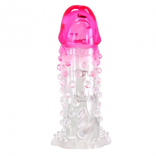 Прозрачно-розовая насадка на пенис Wilford - 13,5 см. - Baile - в Волгограде купить с доставкой