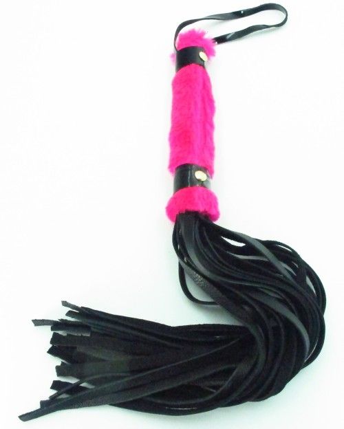 Нежная плеть с розовым мехом BDSM Light - 43 см. - БДСМ Арсенал - купить с доставкой в Волгограде