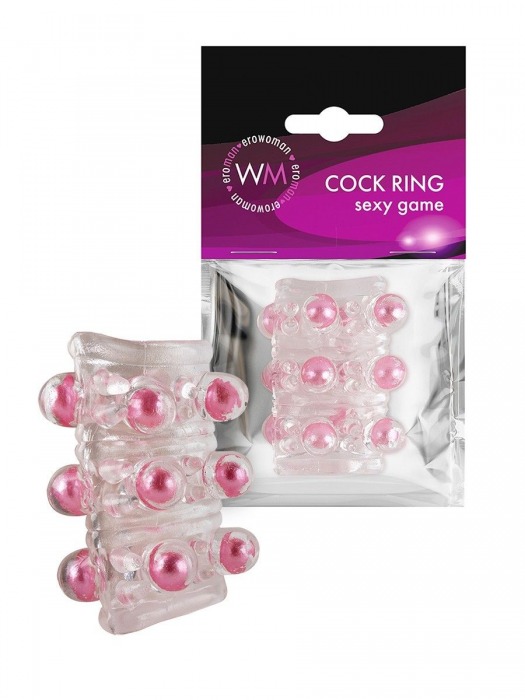 Прозрачная сквозная насадка на пенис с цветными шариками - Erowoman-Eroman - в Волгограде купить с доставкой