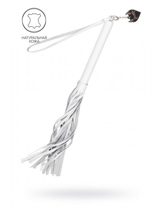 Белая кожаная плеть - 50 см. - Pecado - купить с доставкой в Волгограде