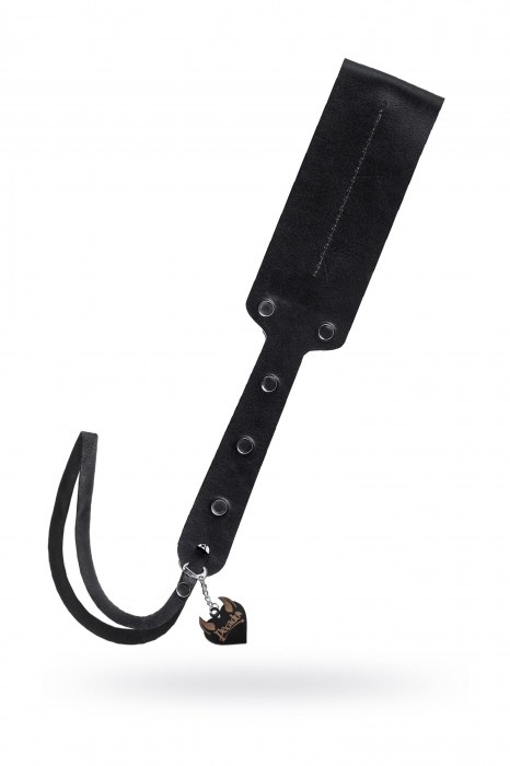 Черный кожаный пэддл - 32 см. - Pecado - купить с доставкой в Волгограде