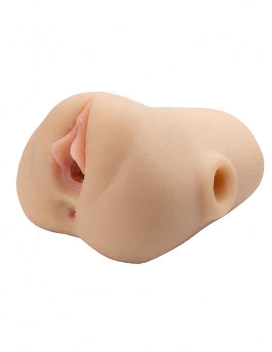 Телесный мастурбатор с вибрацией Double Pounder Vibrating Squeeze Stroker - Pipedream - в Волгограде купить с доставкой