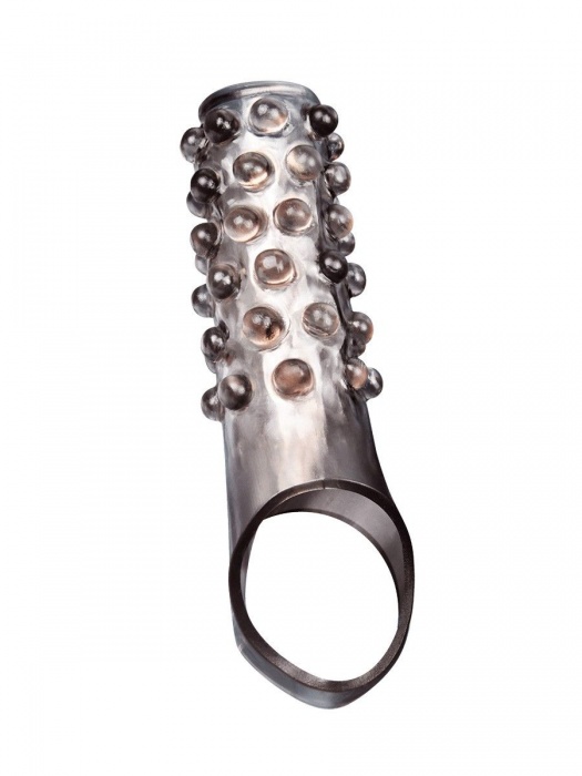 Дымчатая насадка на пенис с выпуклостями - 11 см. - Sex Expert - в Волгограде купить с доставкой