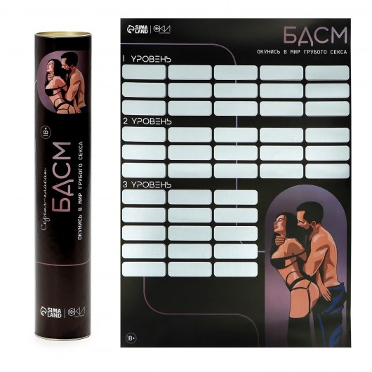 Плакат для двоих со скретч-слоем «БДСМ» - Сима-Ленд - купить с доставкой в Волгограде