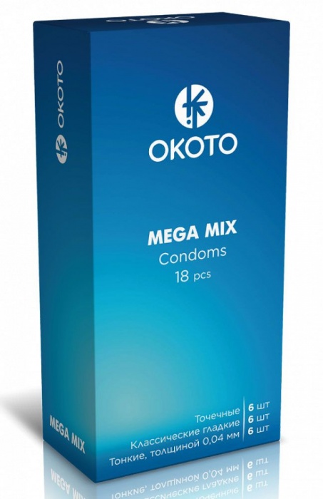 Презервативы OKOTO Mega Mix - 18 шт. - Sitabella - купить с доставкой в Волгограде