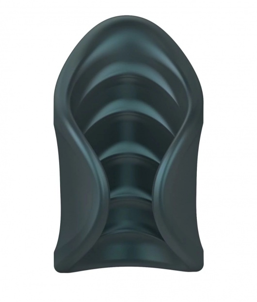 Серый сквозной мастурбатор с вибрацией Manwan Starter - Manwan - в Волгограде купить с доставкой