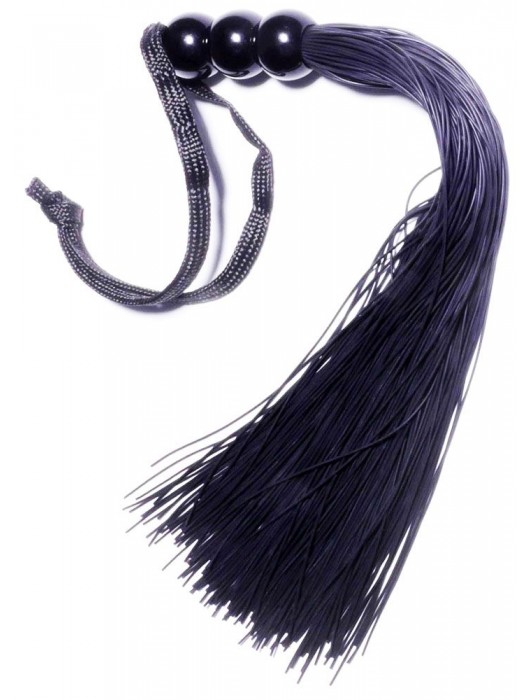 Черная силиконовая плетка - 25,4 см. - Boys of Toys - купить с доставкой в Волгограде