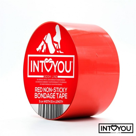 Красный скотч для фиксации Non-Sticky Bondage Tape - 15 м. - Intoyou - купить с доставкой в Волгограде