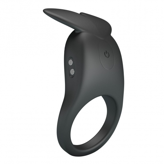 Черное перезаряжаемое виброкольцо Carlton - Baile - в Волгограде купить с доставкой