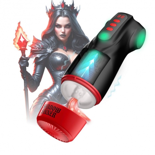 Интерактивный мастурбатор Raven с вакуумом, вибрацией и подсветкой - Shots Media BV - в Волгограде купить с доставкой