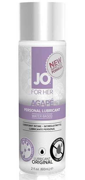 Лубрикант на водной основе для женщин JO AGAPE LUBRICANT ORIGINAL - 60 мл. - System JO - купить с доставкой в Волгограде