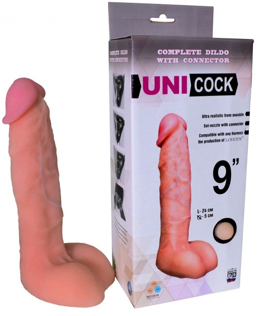 Фаллическая насадка Харнесс UNICOCK 9  - 24 см. - LOVETOY (А-Полимер) - купить с доставкой в Волгограде