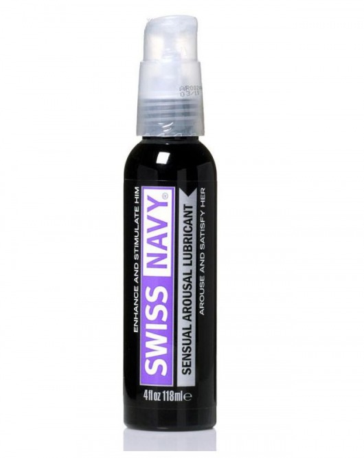 Возбуждающий гель-лубрикант на водной основе Sensual Arousal Lubricant  - 118 мл. - Swiss navy - купить с доставкой в Волгограде