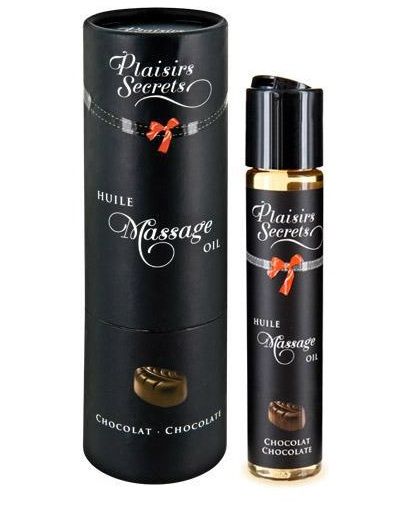 Массажное масло с ароматом шоколада Huile de Massage Gourmande Chocolat - 59 мл. - Plaisir Secret - купить с доставкой в Волгограде