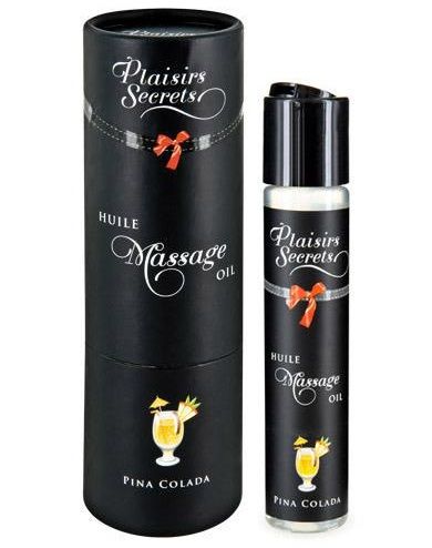 Массажное масло с ароматом пина колады Huile de Massage Gourmande Pina Colada - 59 мл. - Plaisir Secret - купить с доставкой в Волгограде