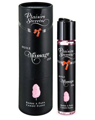 Массажное масло с ароматом сладкой ваты Huile de Massage Gourmande Barbe à Papa - 59 мл. - Plaisir Secret - купить с доставкой в Волгограде