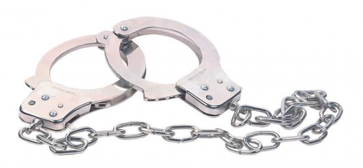 Наручники из металла с длинной цепочкой CHROME HANDCUFFS METAL HANDCUFFS W. KEY - NMC - купить с доставкой в Волгограде