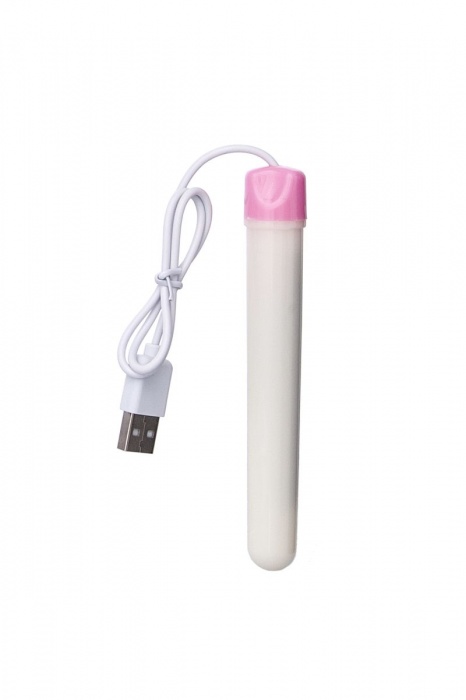 Мастурбатор-вагина в белой колбе с присоской и функцией нагрева - A-toys - в Волгограде купить с доставкой