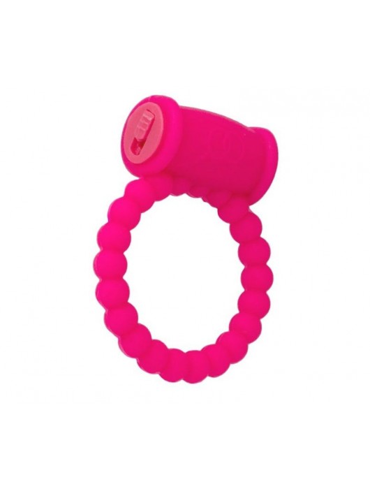 Розовое виброкольцо на пенис A-toys из силикона - A-toys - в Волгограде купить с доставкой