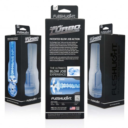 Мастурбатор Fleshlight Turbo - Trust Blue Ice - Fleshlight - в Волгограде купить с доставкой