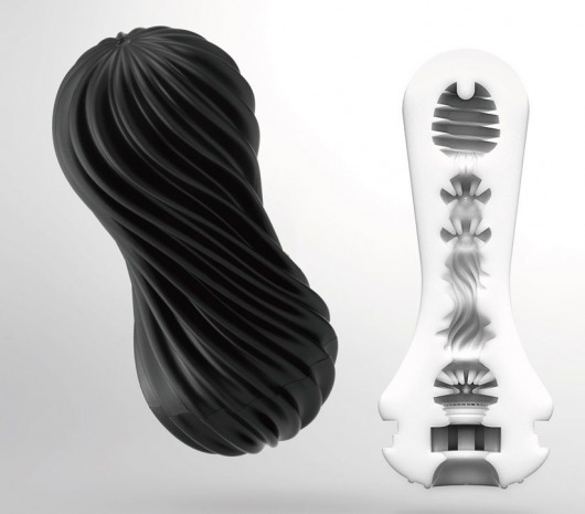 Мастурбатор FLEX Rocky Black с плотным рельефом - Tenga - в Волгограде купить с доставкой