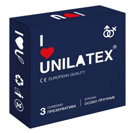 Ультрапрочные презервативы Unilatex Extra Strong - 3 шт. - Unilatex - купить с доставкой в Волгограде