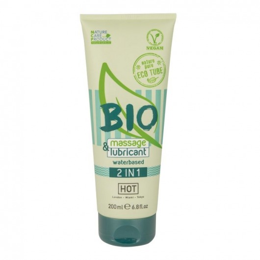 Массажный гель-лубрикант Bio 2-in-1 - 200 мл. - HOT - купить с доставкой в Волгограде