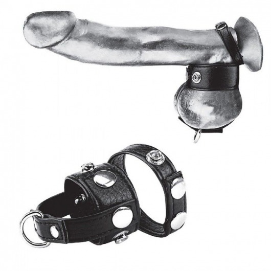 Утяжка для мошонки и пениса Cock Ring With 1  Ball Stretcher And Optional Weight Ring - BlueLine - купить с доставкой в Волгограде