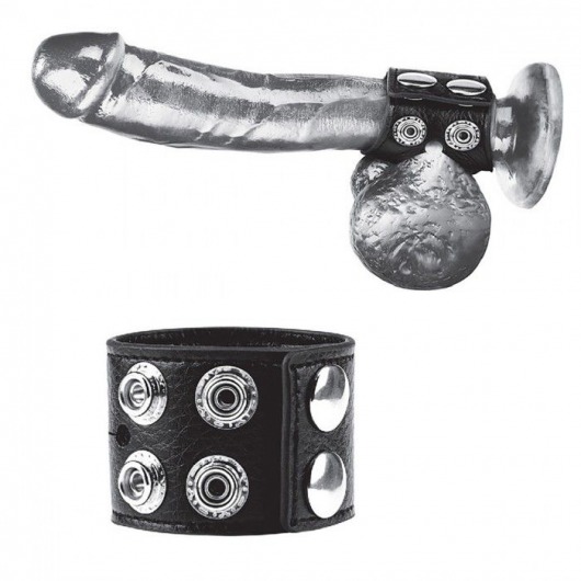 Ремень на член и мошонку 1.5  Cock Ring With Ball Strap - BlueLine - купить с доставкой в Волгограде