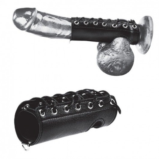 Сбруя на член на шнуровке 5  Cock Sheath - BlueLine - купить с доставкой в Волгограде