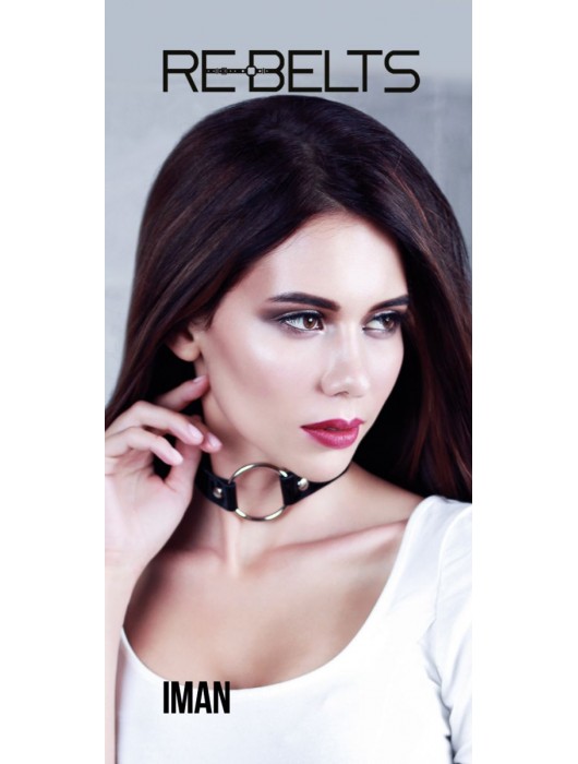 Чёрный чокер-кляп Iman Black - Rebelts - купить с доставкой в Волгограде