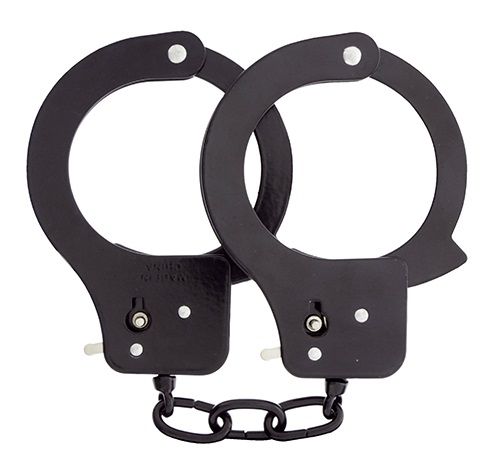 Чёрные наручники из листового металла BONDX METAL CUFFS BLACK - Dream Toys - купить с доставкой в Волгограде