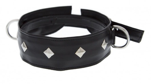 Полиуретановый ошейник с пуклями и D-кольцами Collar with Studs - Blush Novelties - купить с доставкой в Волгограде